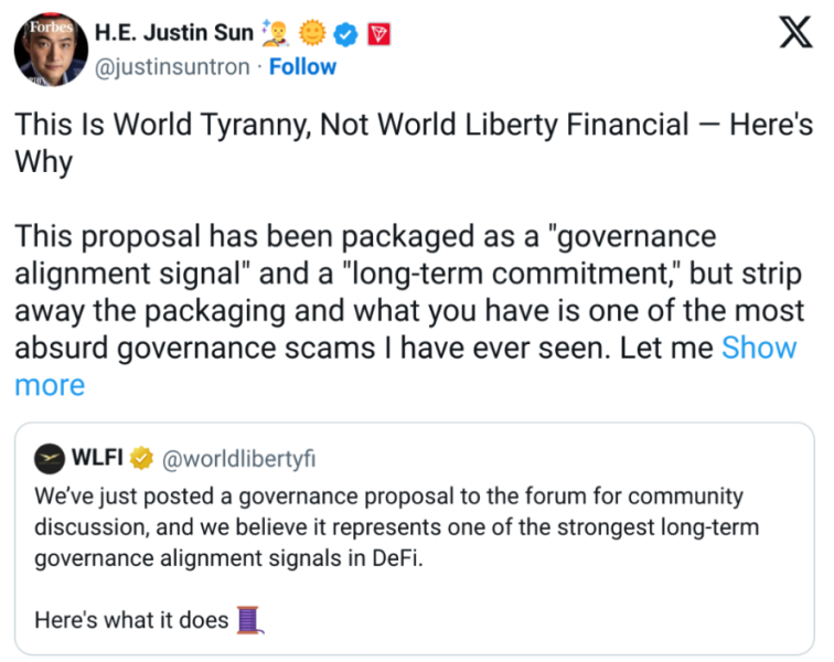 WLFI планирует заблокировать 62 млрд токенов, несмотря на критику инвесторов